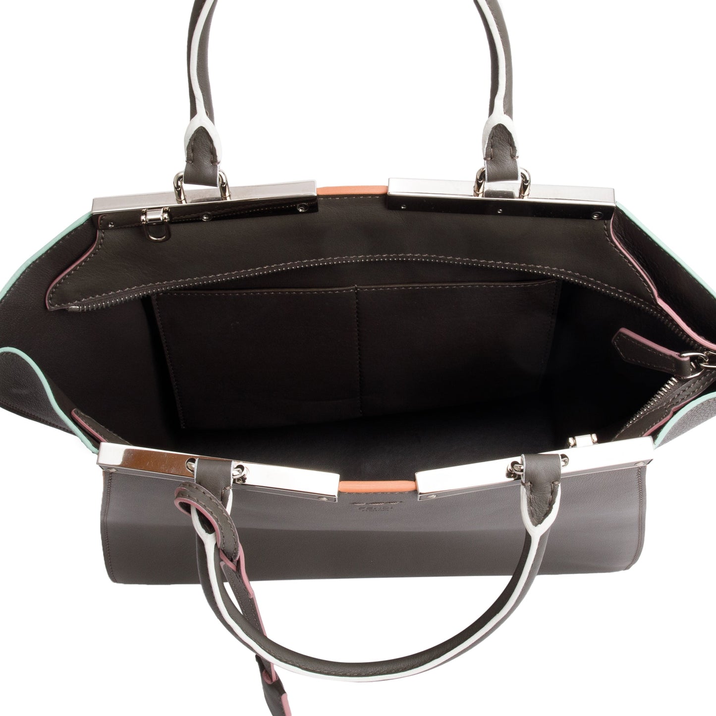 Fendi Grey Vitello Elite Leather Medium 3Jours Tote