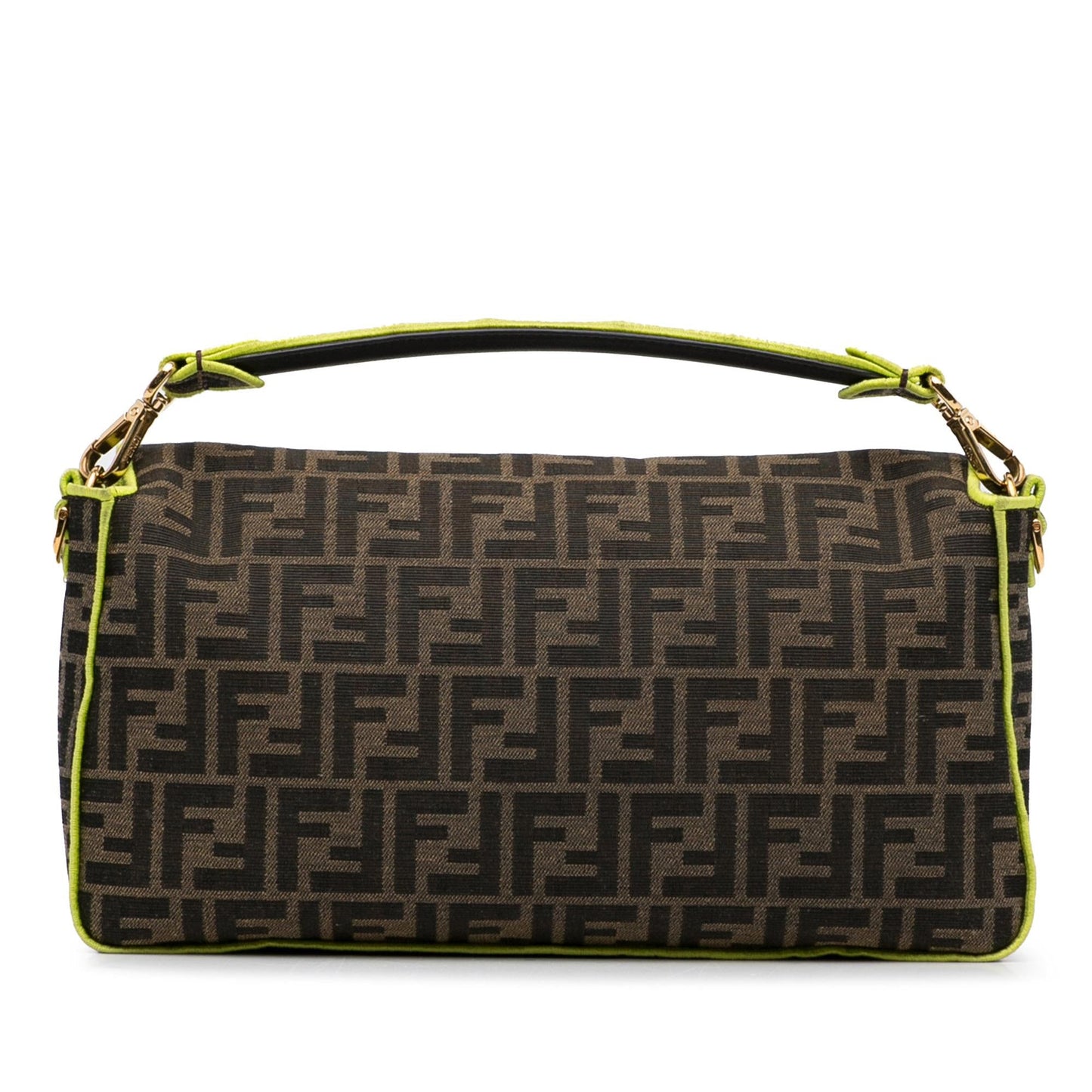 Fendi Large Zucca Fluo Trim Baguette Satchel (SHG-QDucxW)