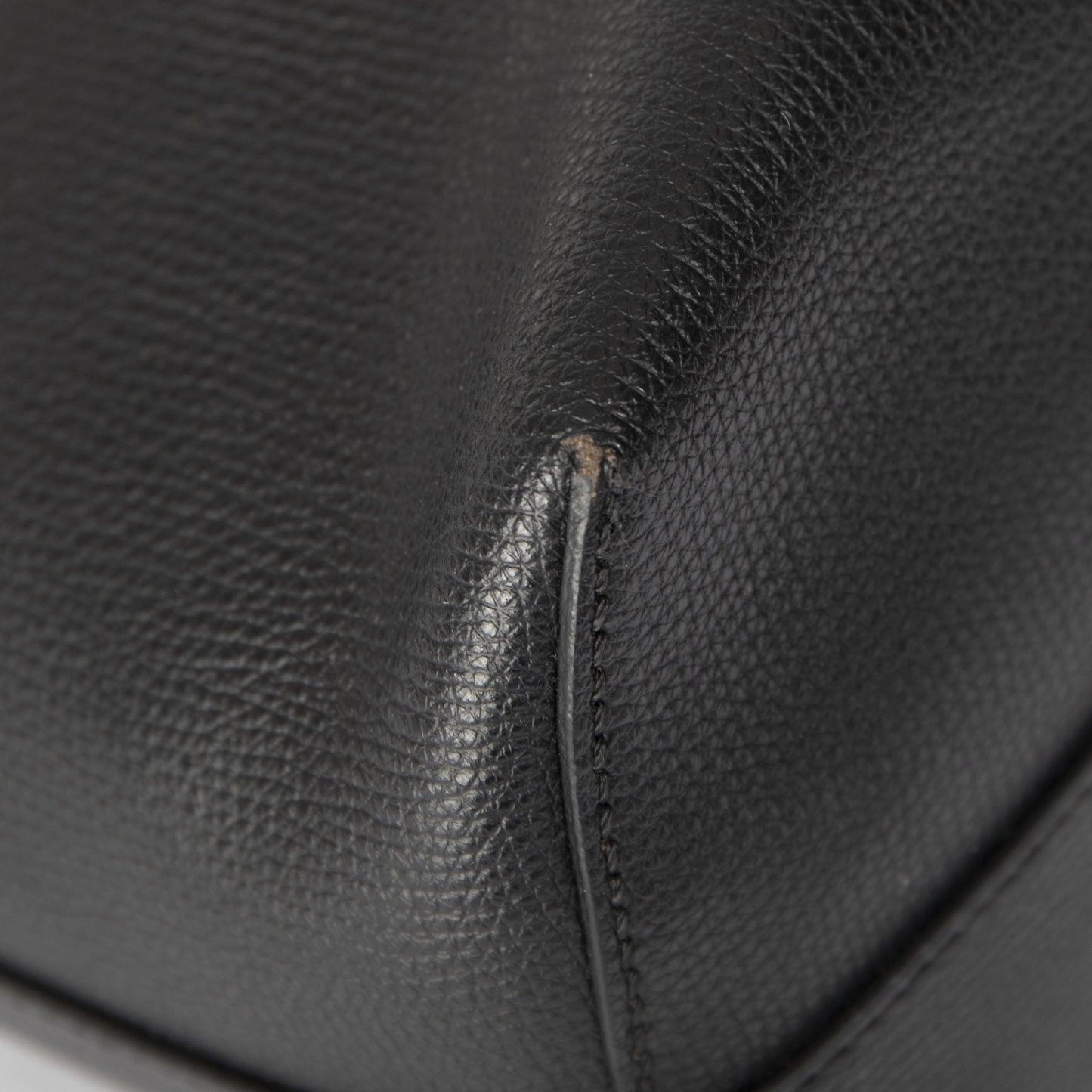 Fendi Leather Logo Shopping Tote