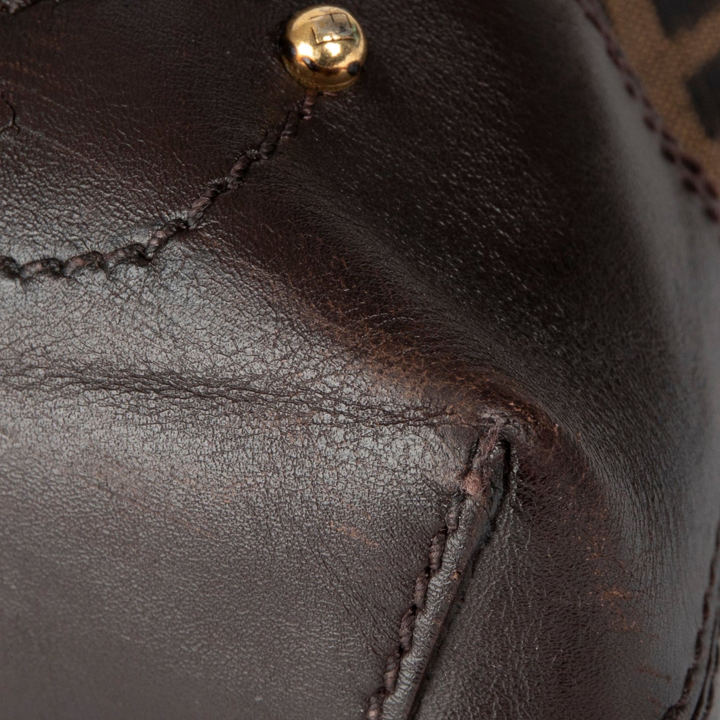 Fendi Leather-Trimmed FF Zucca Tote