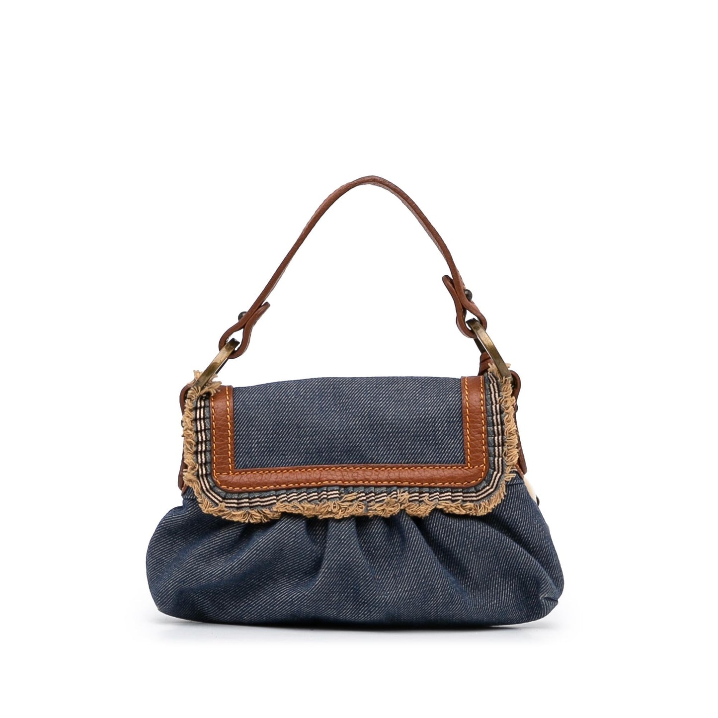 Fendi Mini Denim Chef Flap (SHG-vrfIWN)
