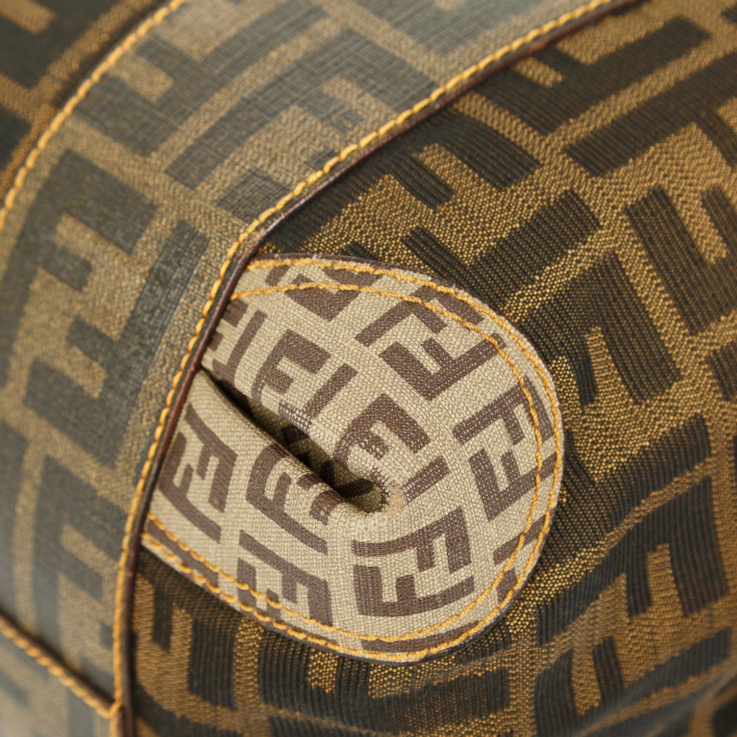 Fendi Mixed Media Boston Bag