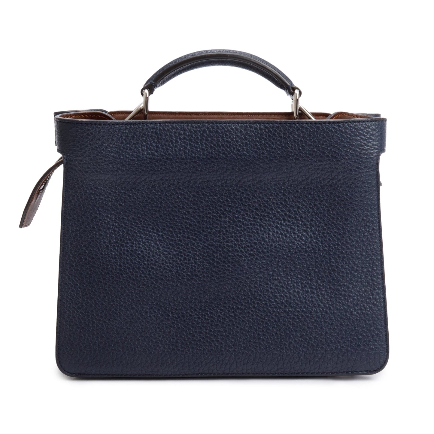 Fendi Navy Calfskin Leather Mini Peekaboo ISeeU Bag