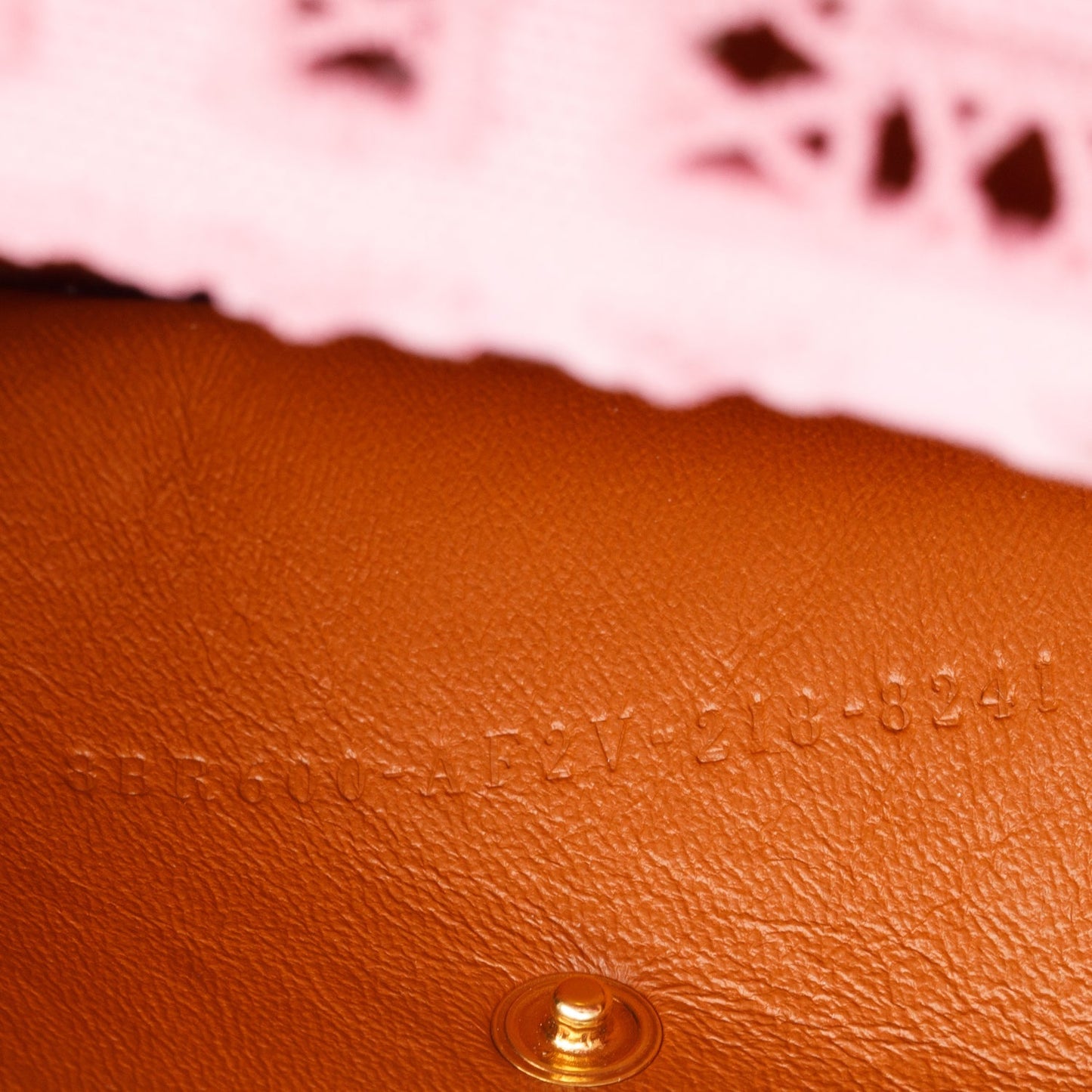 Fendi Pink FF Openwork Embroidered Canvas Medium Baguette Shoulder Bag