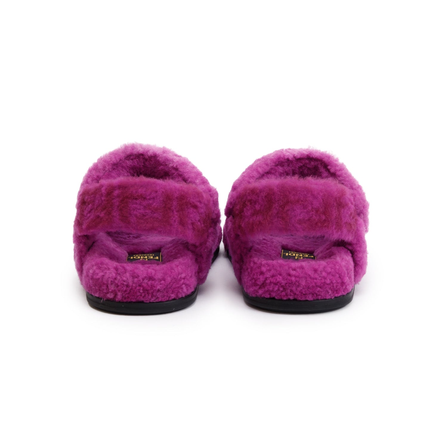 Fendi Purple Fur Fendi Feel Sandals, Size 36.5