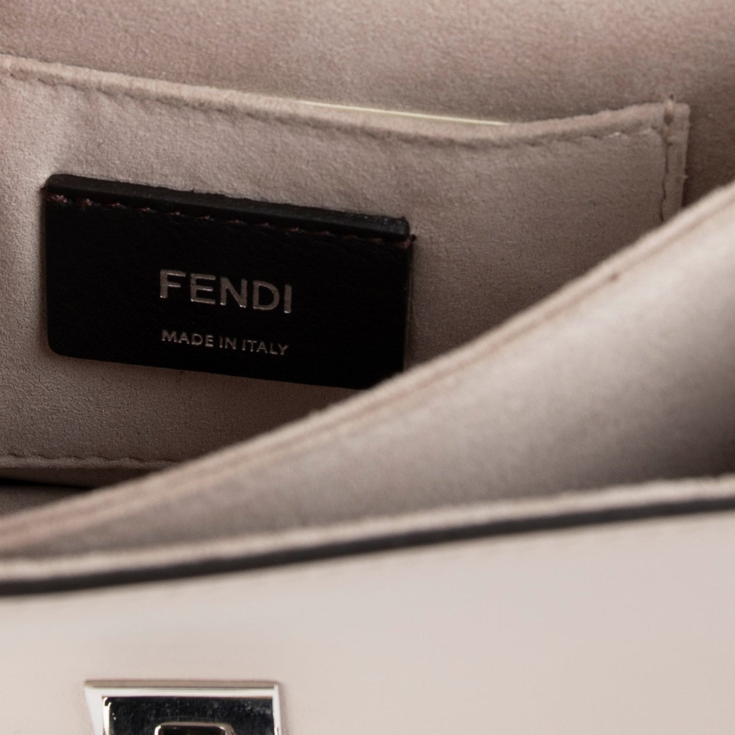 Fendi Small Kan I Leather Chain Shoulder Bag