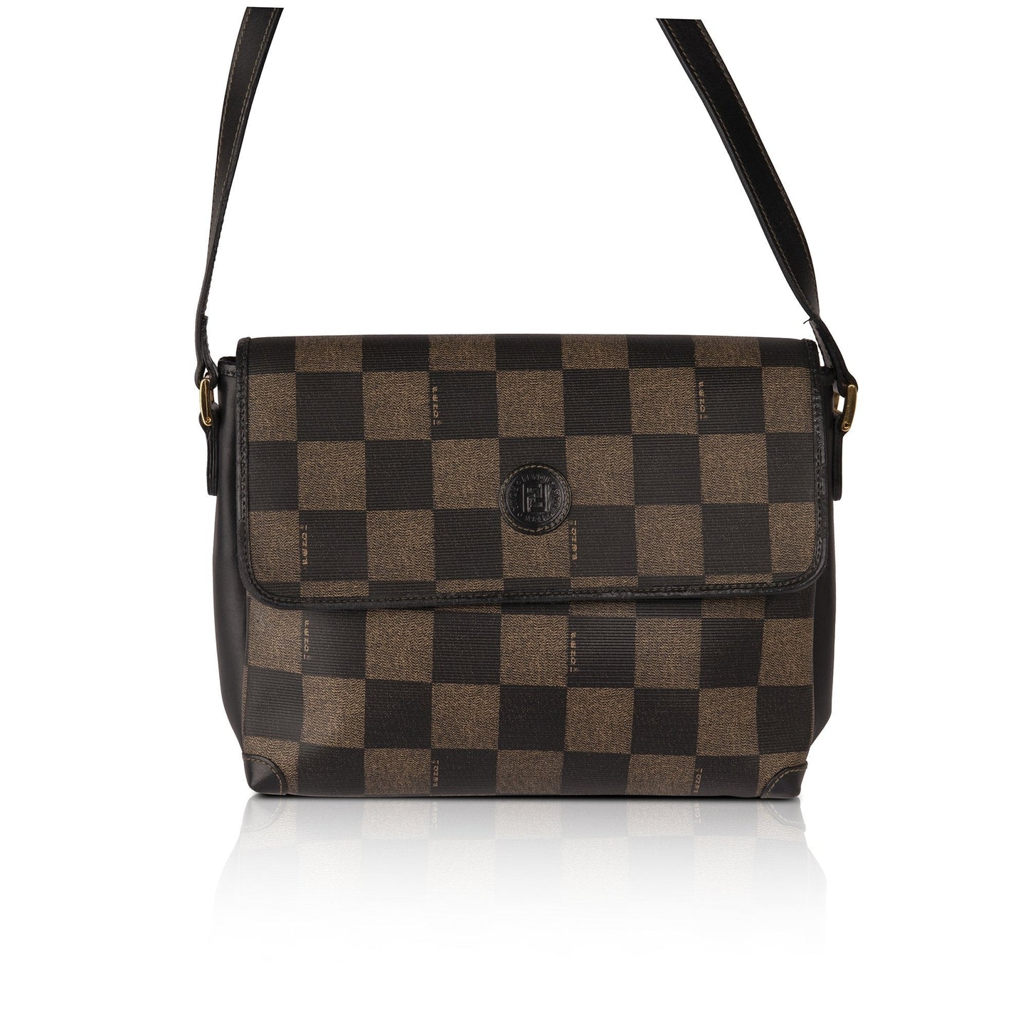 Fendi Vintage Checkered Crossbody Bag