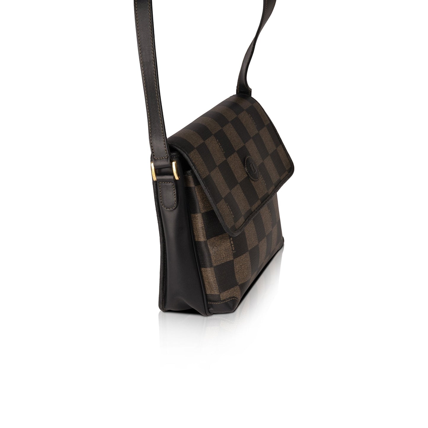 Fendi Vintage Checkered Crossbody Bag
