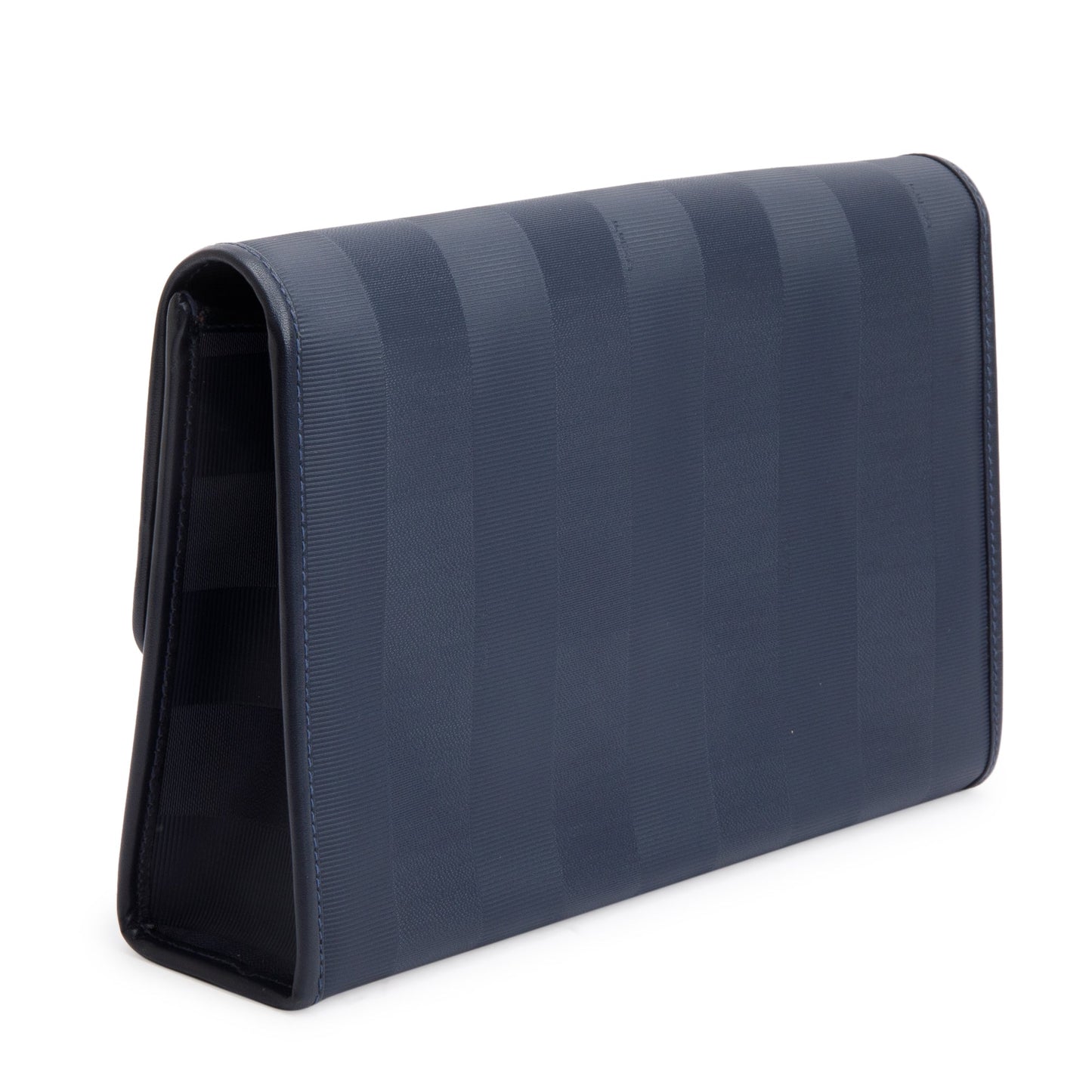 Fendi Vintage Navy Pequin Coated Canvas Crossbody Bag
