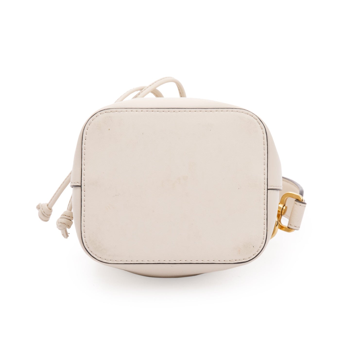Fendi White Calskin Mini Mon Tresor Bucket Bag