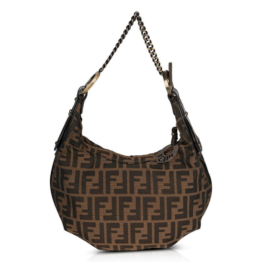 Fendi Zucca Chef Chain Small Hobo Bag