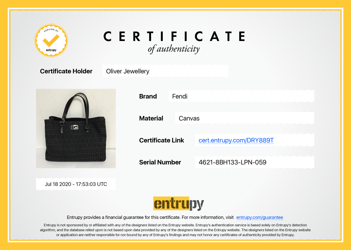 Fendi Zucca Mini Tote