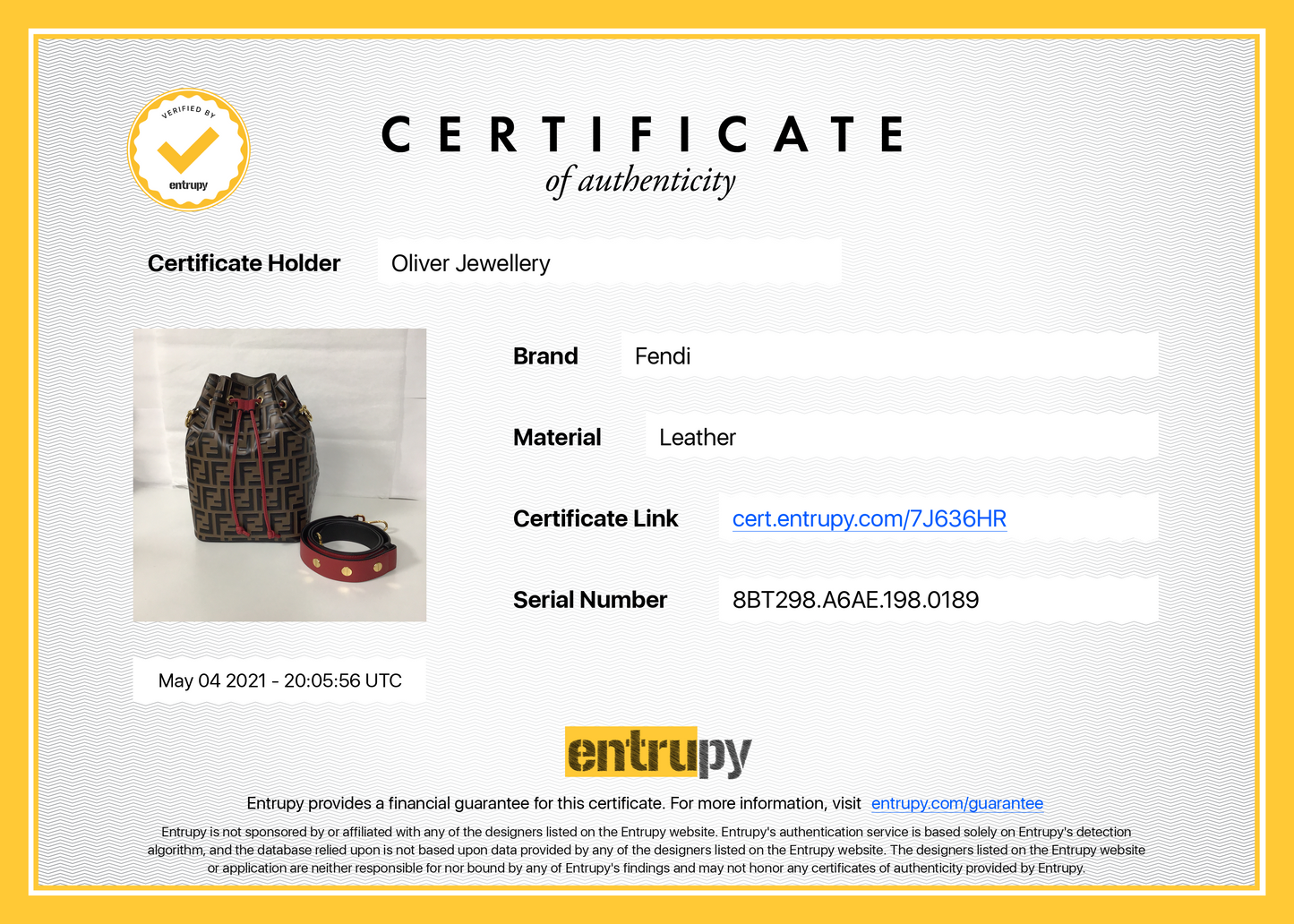 Fendi Zucca Mon Tressor Bucket Bag