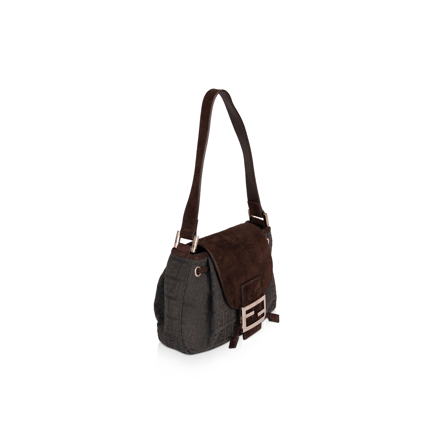 Fendi Zucchino Drawstring Flap Bag