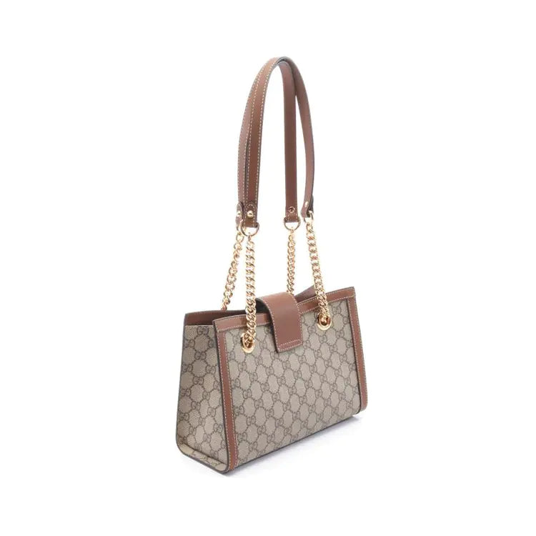 Gucci Padlock Canvas Chain Tote