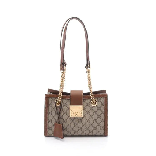 Gucci Padlock Canvas Chain Tote