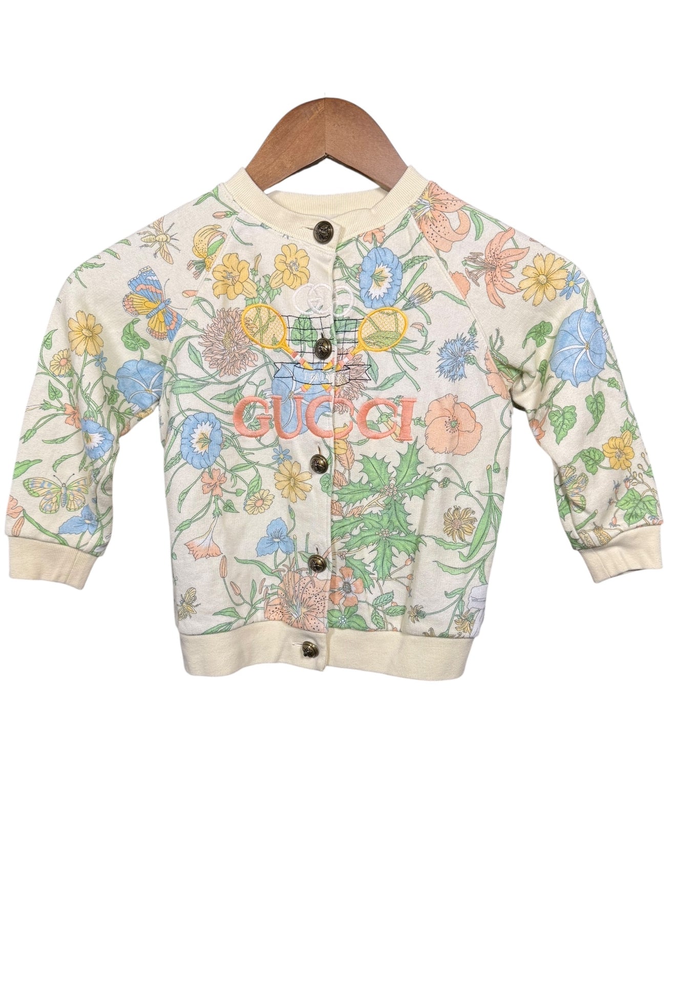 Gucci Kids Floral Button-Up Cardigan