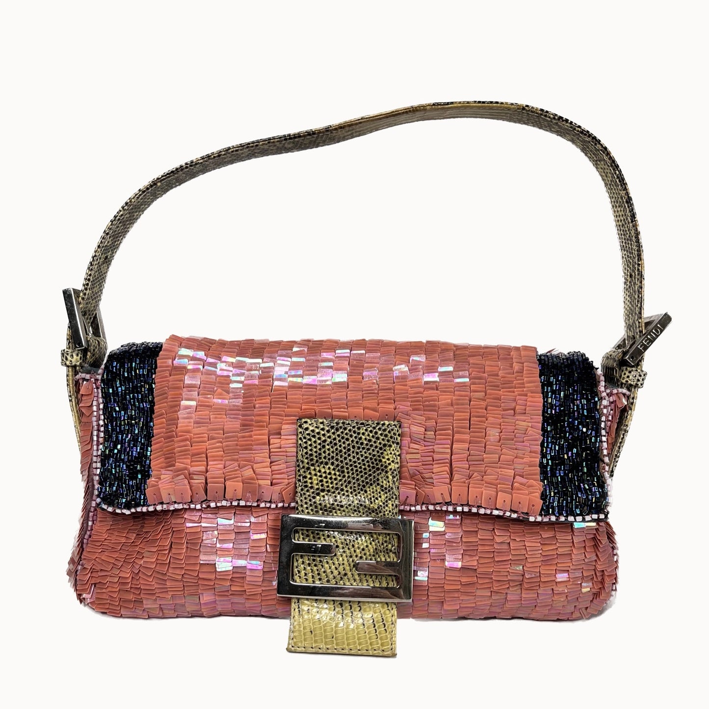 Fendi Baguette Pink Glitter sequins