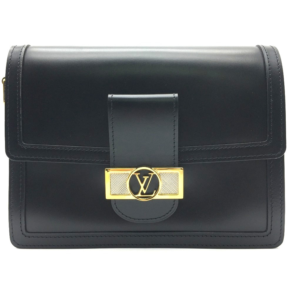 LOUIS VUITTON Shoulder Bag M55821 Calfskin black LV Lock Chain DauphinÃ© MM