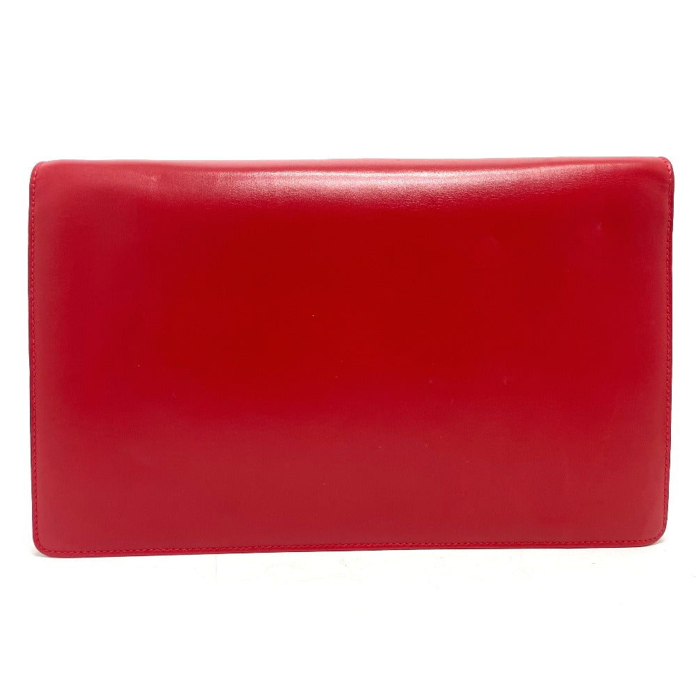 GUCCI Shoulder Bag 004-01-0476 leather Red x Gold Metal vintage Old Gucci Women