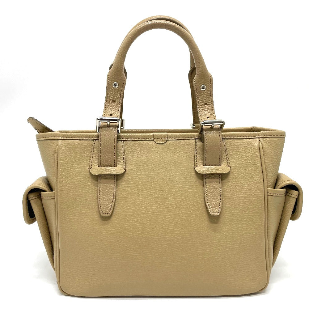 BURBERRY Handbag leather beige logo Side pocket Women