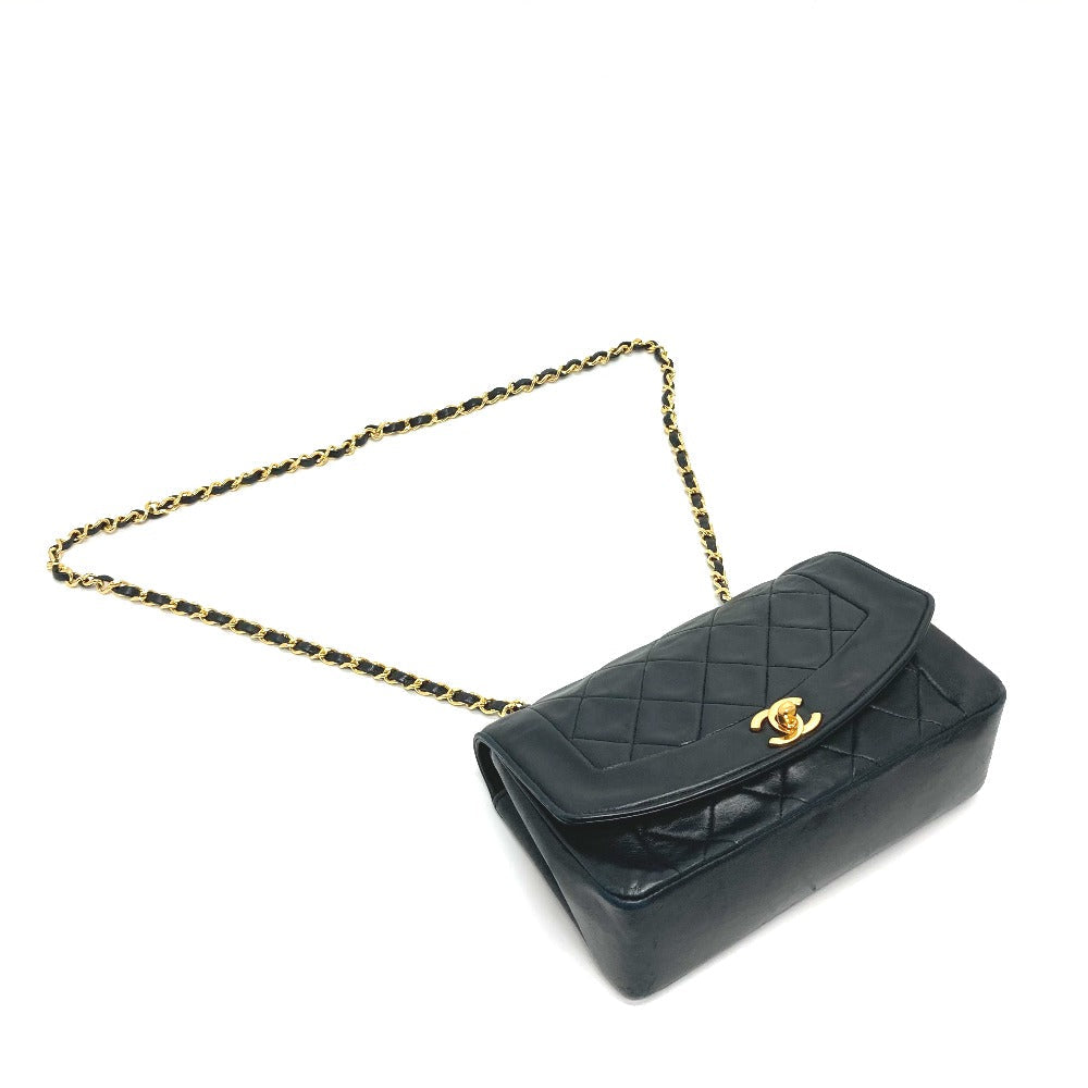 CHANEL Shoulder Bag lambskin black CCCOCO Mark Diana 22