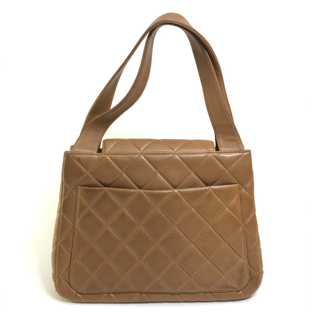 CHANEL Handbag lambskin Brown Matrasse CC COCO Mark