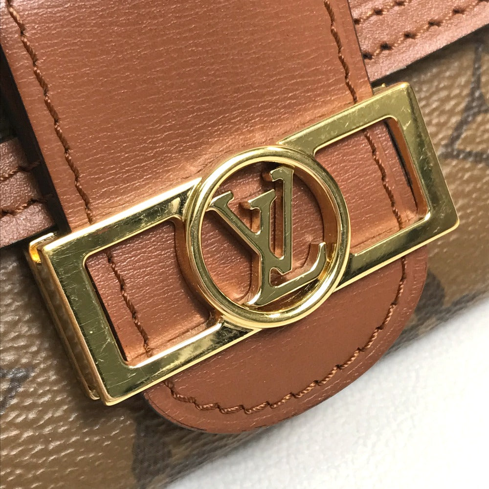 LOUIS VUITTON Trifold wallet M68725 Monogram reverse canvas Brown Monogram reverse Portefeuille Dauphine Compact Women