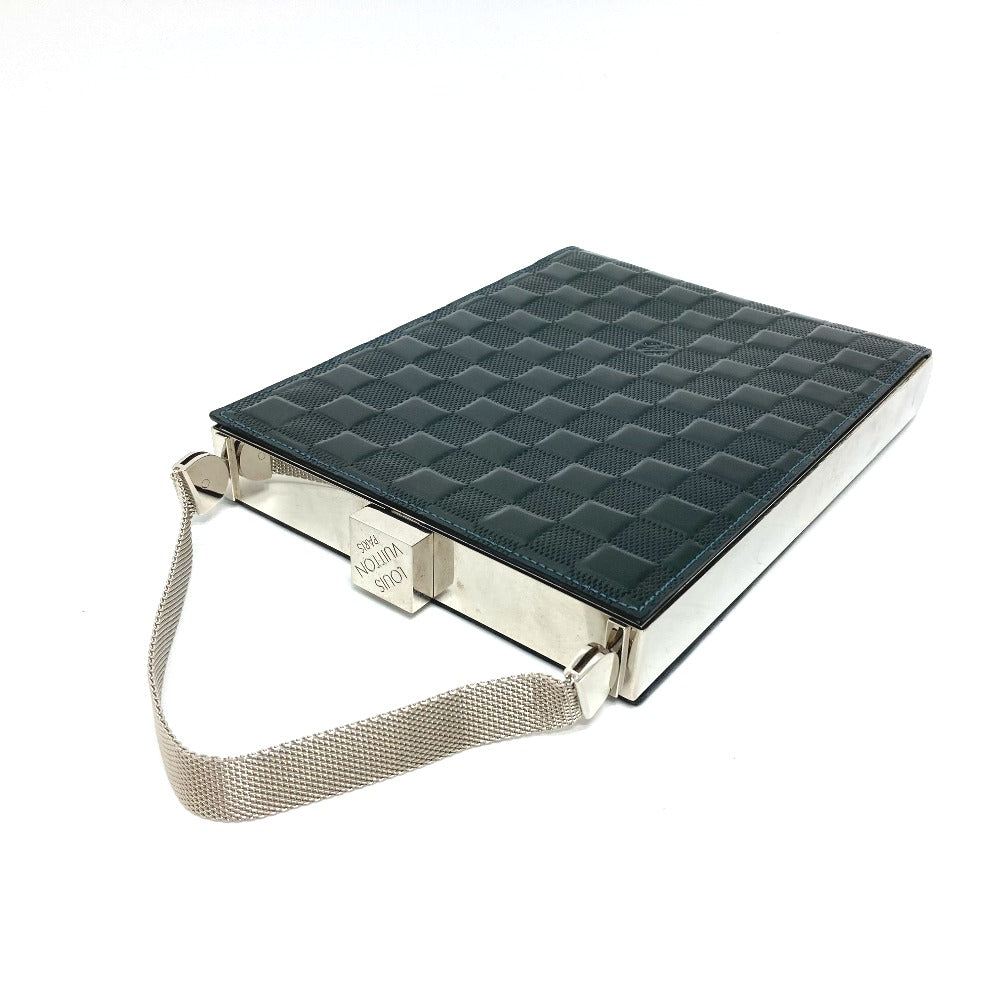 LOUIS VUITTON Handbag M92105 Patent Leather, Damier Vernis Dark green Damier Vernis Anju GM