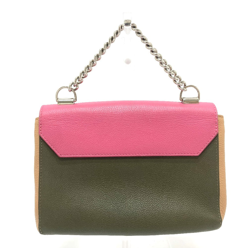 LOUIS VUITTON Shoulder Bag leather Pink x Khaki x Beige Tricolor Rock Me 2 BB Women