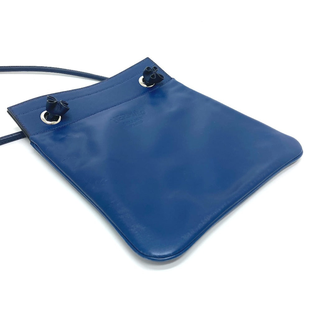 HERMES Shoulder Bag Swift blue leather Arine Mini