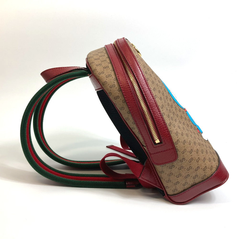 GUCCI Backpack 647816 PVC / Leather Beige x red GG Supreme Doraemon x GUCCI Small unisex(Unisex)