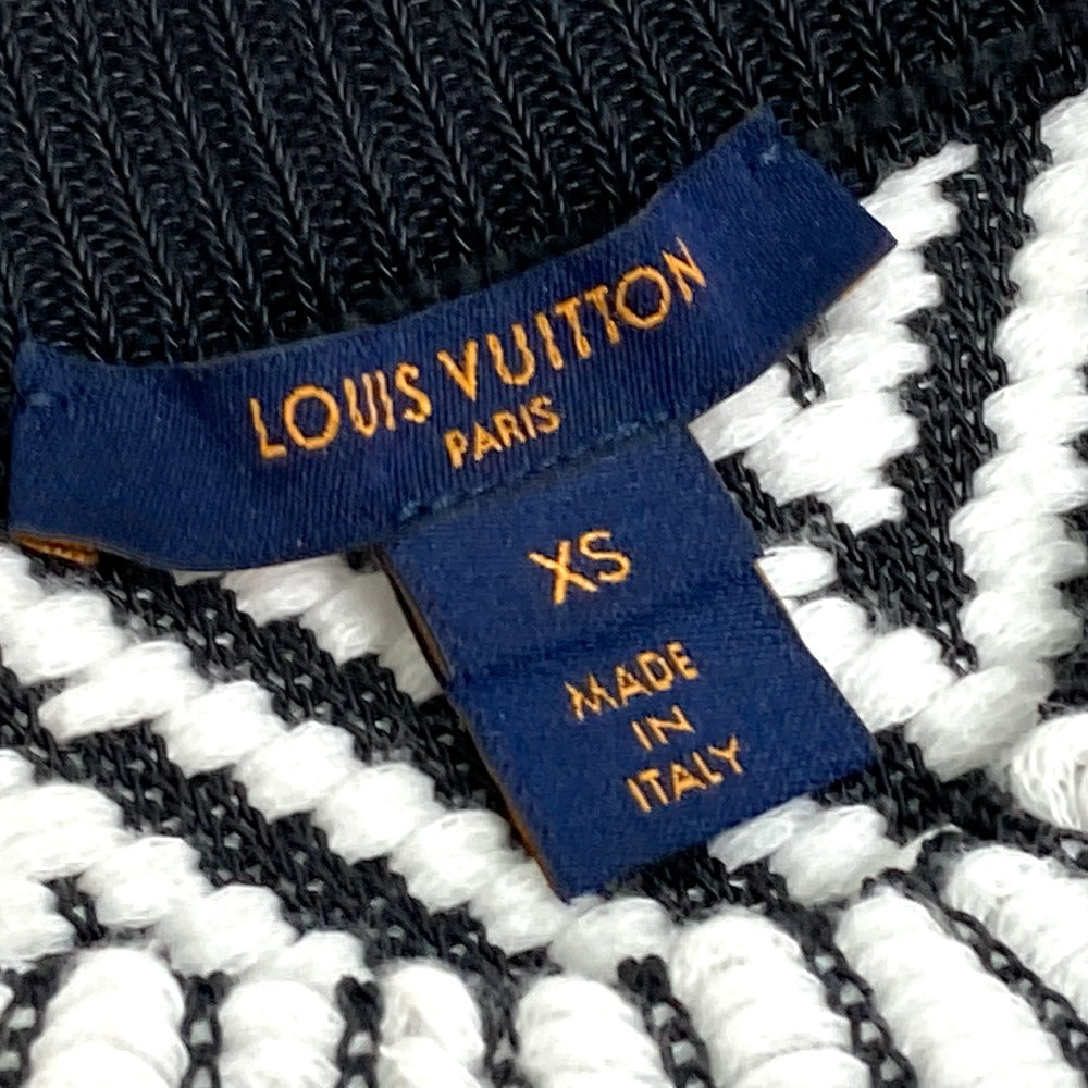 LOUIS VUITTON knit 1A3XJH Cotton, Nylon White x black Chevron stitch Jacquard Women XS