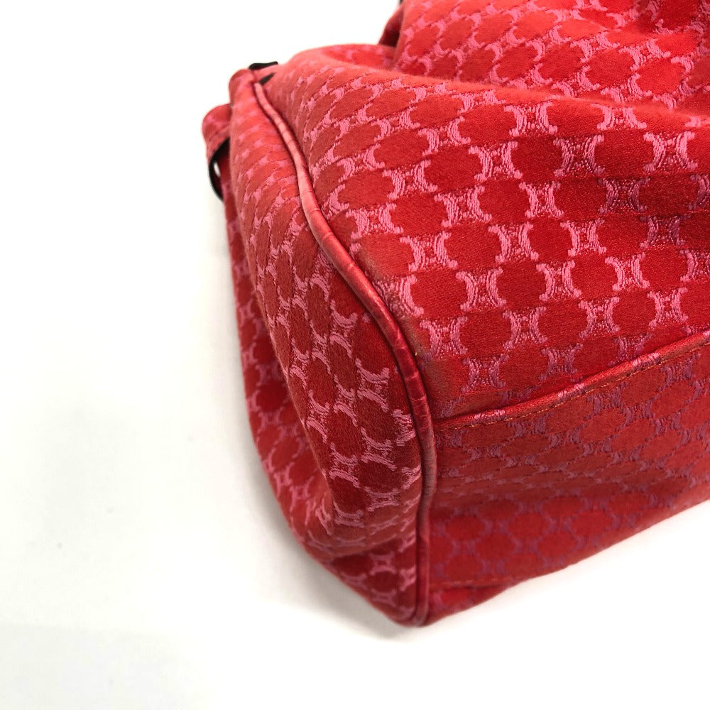 CELINE Handbag Canvas / leather Red type Macadam Women