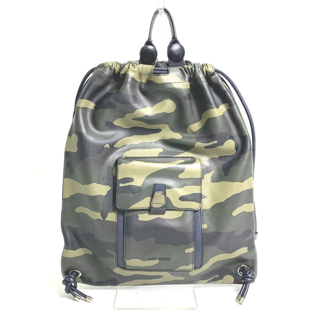 DIOR HOMME Backpack leather green Camouflage camouflage Backpack mens