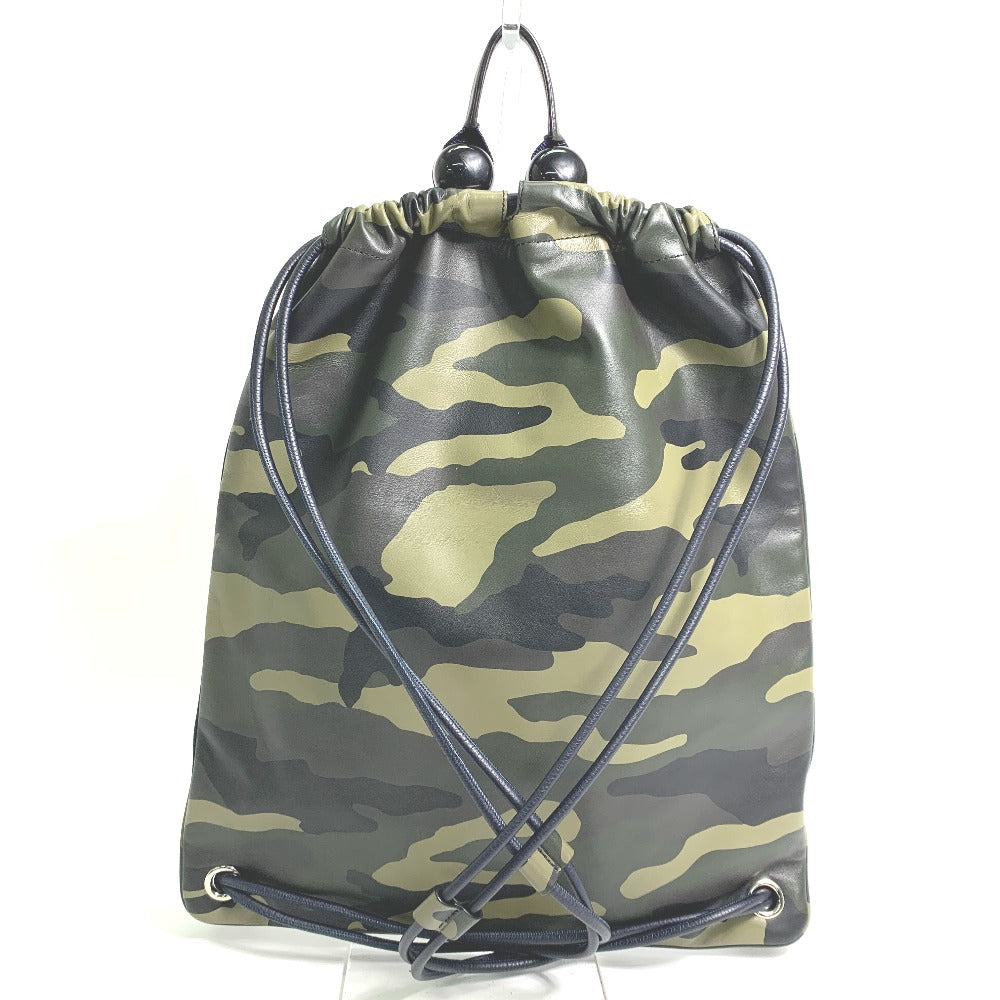 DIOR HOMME Backpack leather green Camouflage camouflage Backpack mens