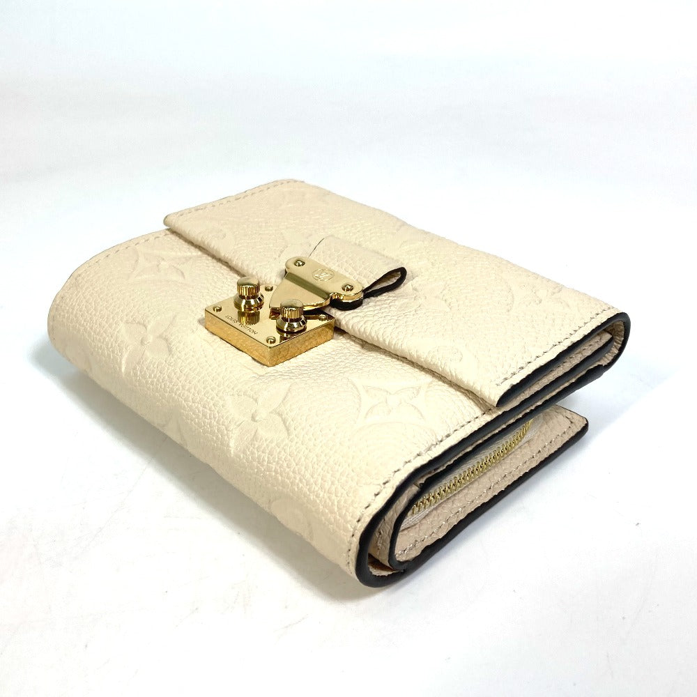 LOUIS VUITTON Trifold wallet M81071 Monogram Ann Platt Leather beige Monogram Ann Platt Wallet Women