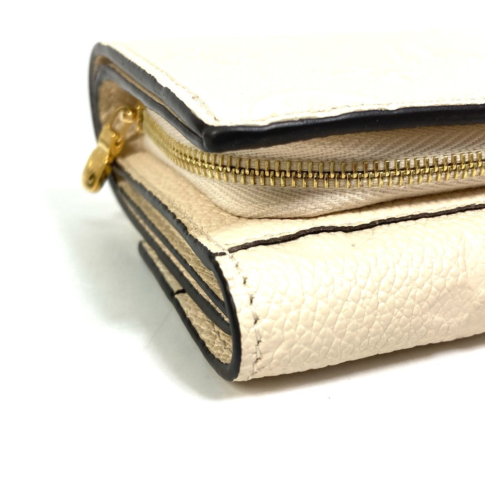 LOUIS VUITTON Trifold wallet M81071 Monogram Ann Platt Leather beige Monogram Ann Platt Wallet Women