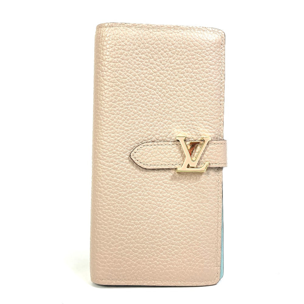 LOUIS VUITTON Long Wallet Purse M81367 Taurillon Clemence Leather Gray type vertical wallet Women