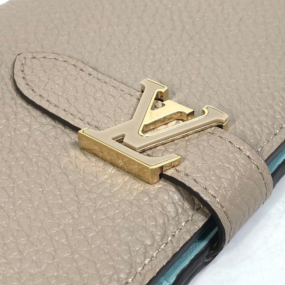 LOUIS VUITTON Long Wallet Purse M81367 Taurillon Clemence Leather Gray type vertical wallet Women