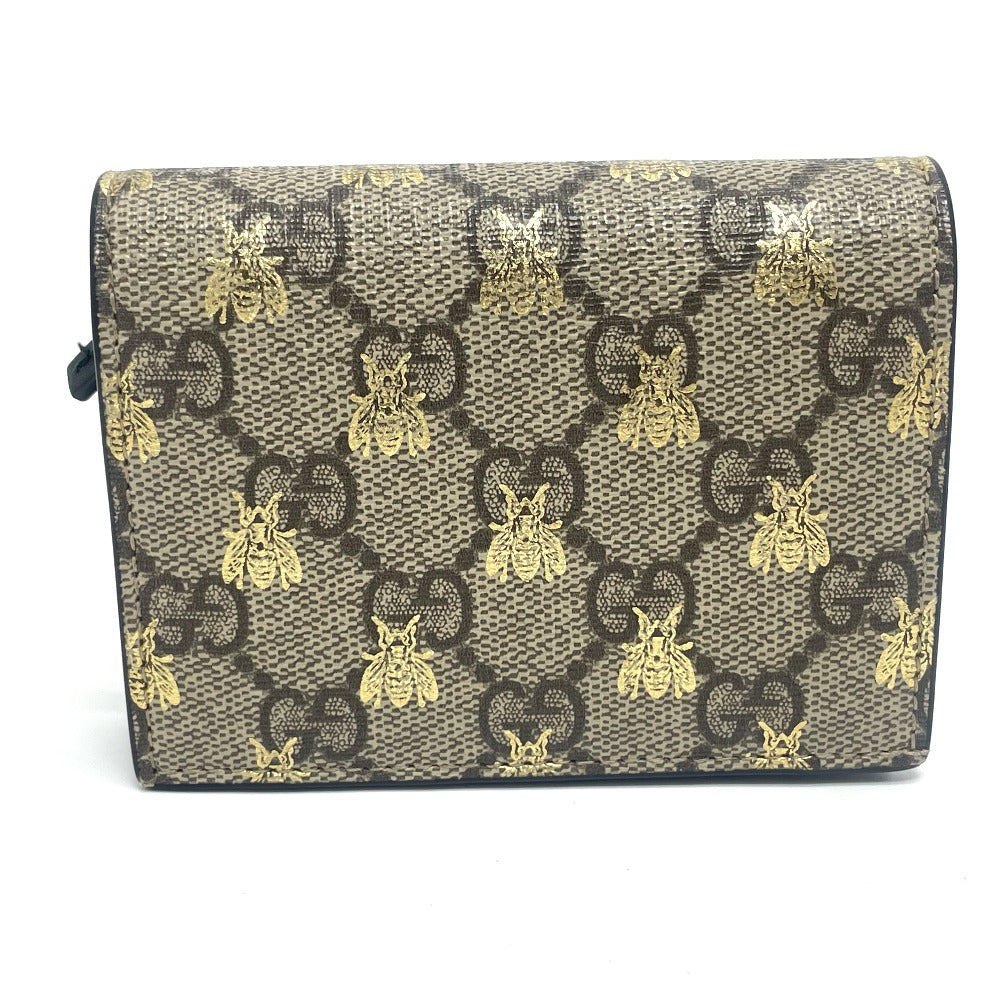 GUCCI Folded wallet 508057 GG Supreme Canvas beige GG BEE BEE mens