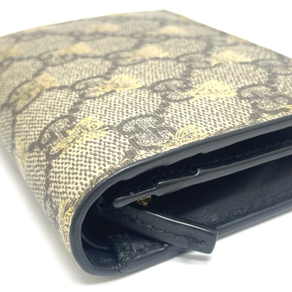 GUCCI Folded wallet 508057 GG Supreme Canvas beige GG BEE BEE mens