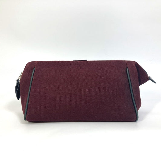 HERMES Clutch bag canvas Bordeaux Women Used