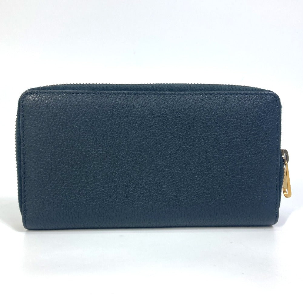 GUCCI Long Wallet Purse 496317 leather black Sherry line GUCCI logo print mens