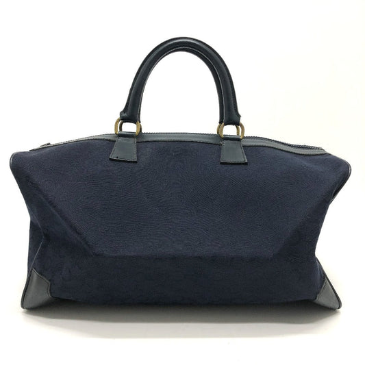 CELINE Boston Duffel bag Canvas / leather Navy C Macadam Carriage vintage Women