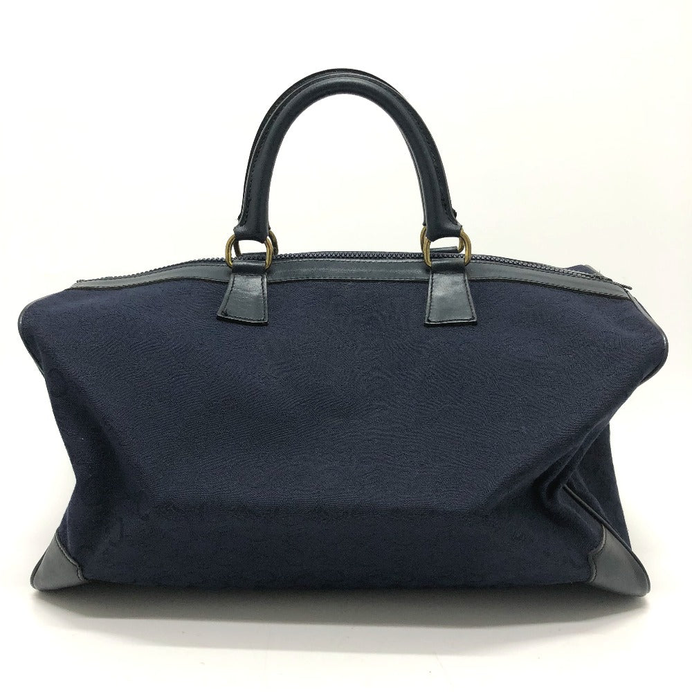 CELINE Boston Duffel bag Canvas / leather Navy C Macadam Carriage vintage Women