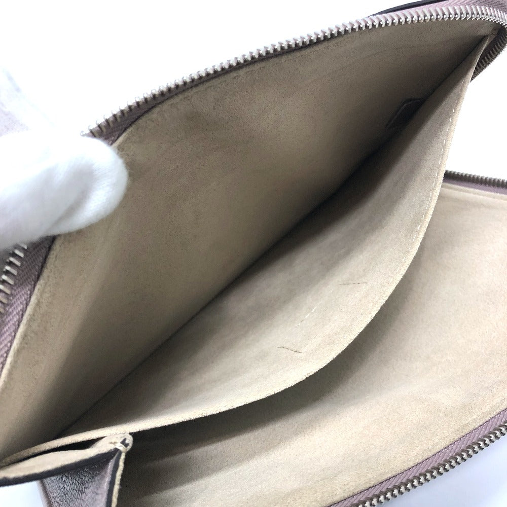 LOUIS VUITTON Clutch bag R99760 Taurillon Clemence Brown L-shaped fastener Pochette Jules PM Women Used