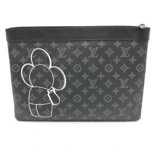 LOUIS VUITTON Clutch bag M52904 Monogram Eclipse Canvas black Bag Monogram Eclipse Pochette Apollo Vivienne mens Used