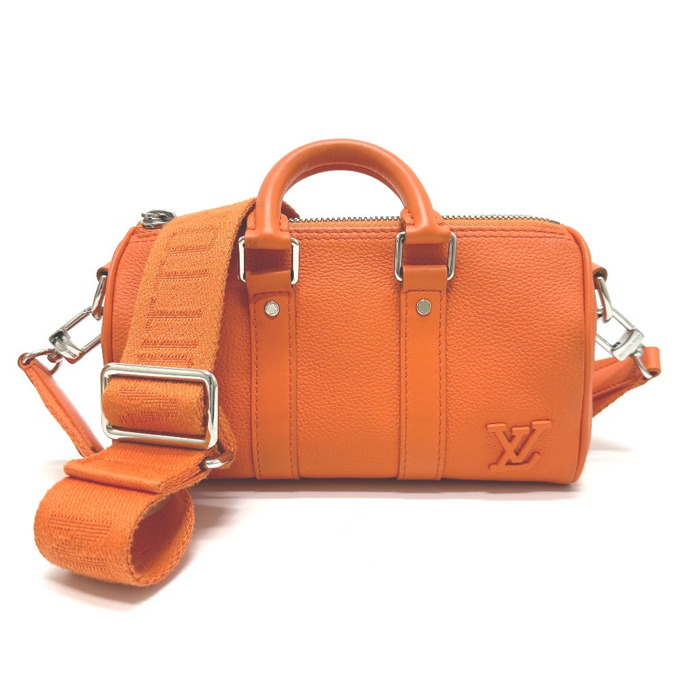 LOUIS VUITTON Shoulder Bag M81004 leather Orange LV Aerogram Keepall XS