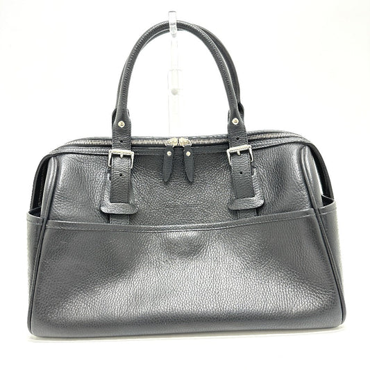 BURBERRY Boston Duffel bag leather black Shoulder bag/logo Handbag unisex(Unisex)